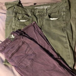 2 pairs American Eagle Jeggings
